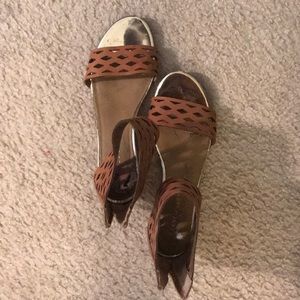 Camel Franco Sarto Heeled Sandal